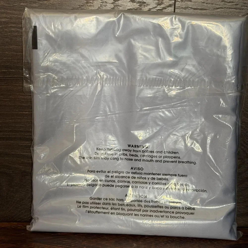 The Company Store Legends Supima Sateen Pillowcase Set King Blue/Silver NWOT